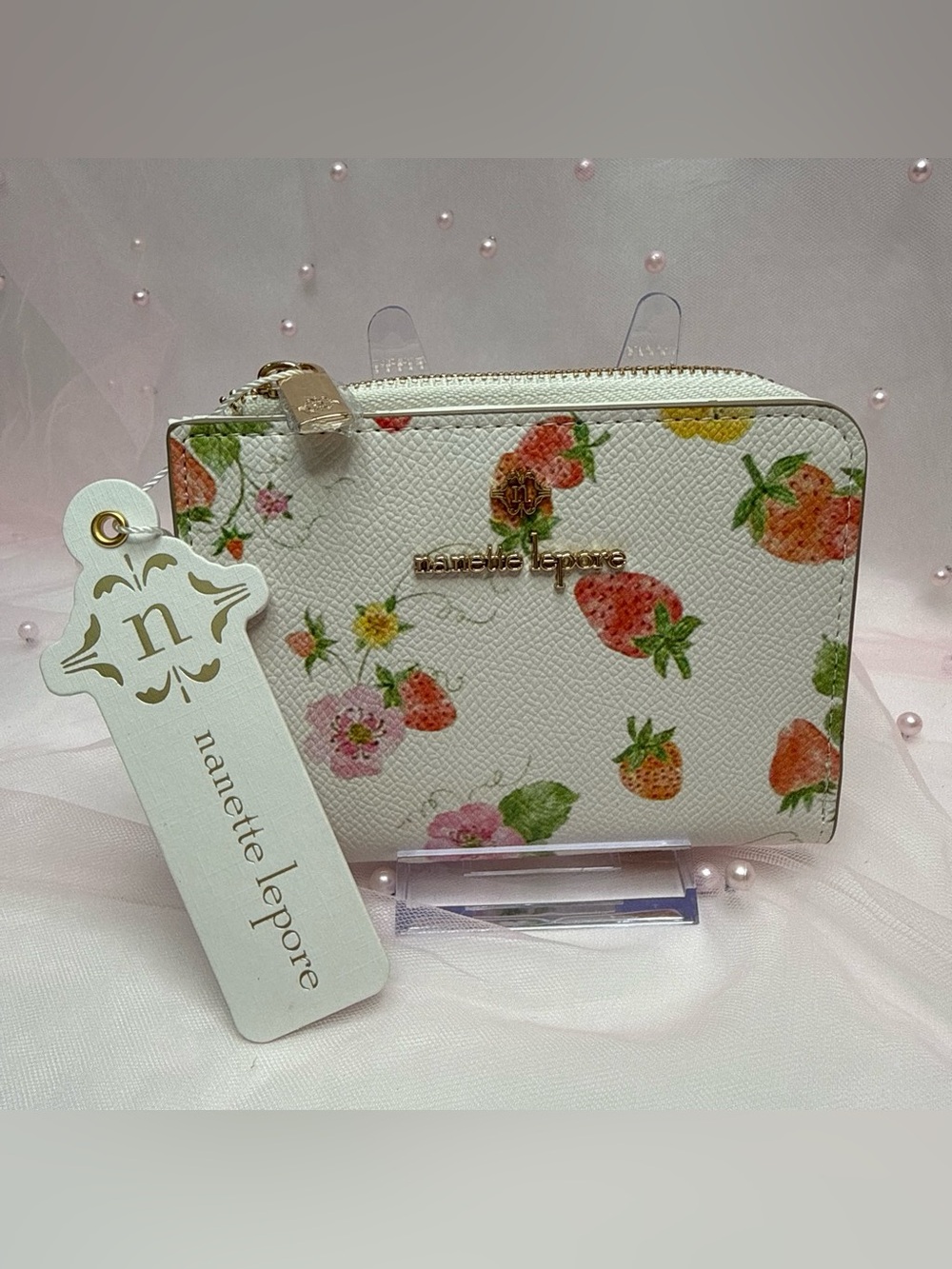 Nanette Lepore Mizi Small Wallet-Sweet Strawberries 🍓